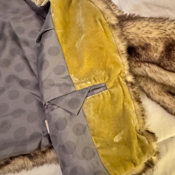 vintage faux fur crop jacket size 12 - Picture 3 of 8